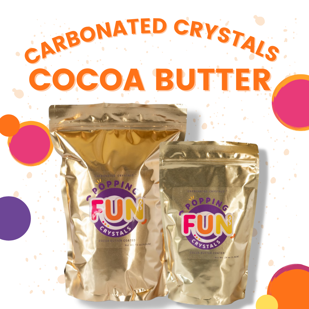 Popping Fun Cocoa Butter Coated Carbonated Crystals - 1.5lb & 4.5lb Bag Size