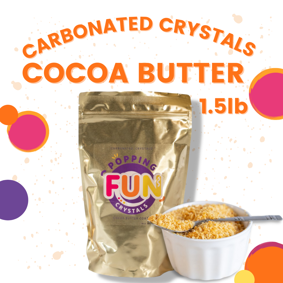 Cocoa Butter Coated Carbonated Crystals - 1.5lb Bag Size $30.00