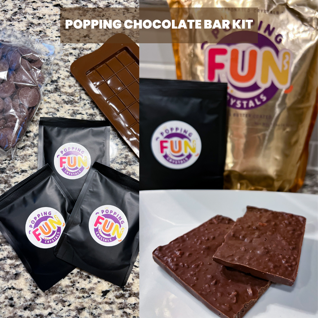 New! Popping Chocolate Mold Kit with Carbonated Crystals popfunsales
