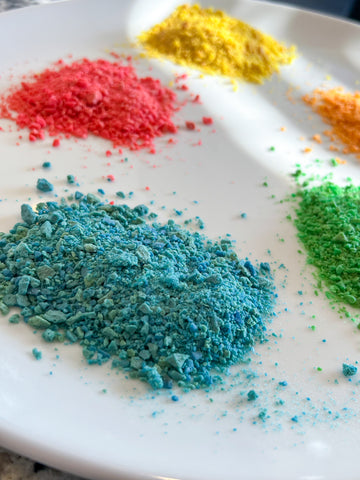 Bundle of 5 Colored Carbonated Crystals