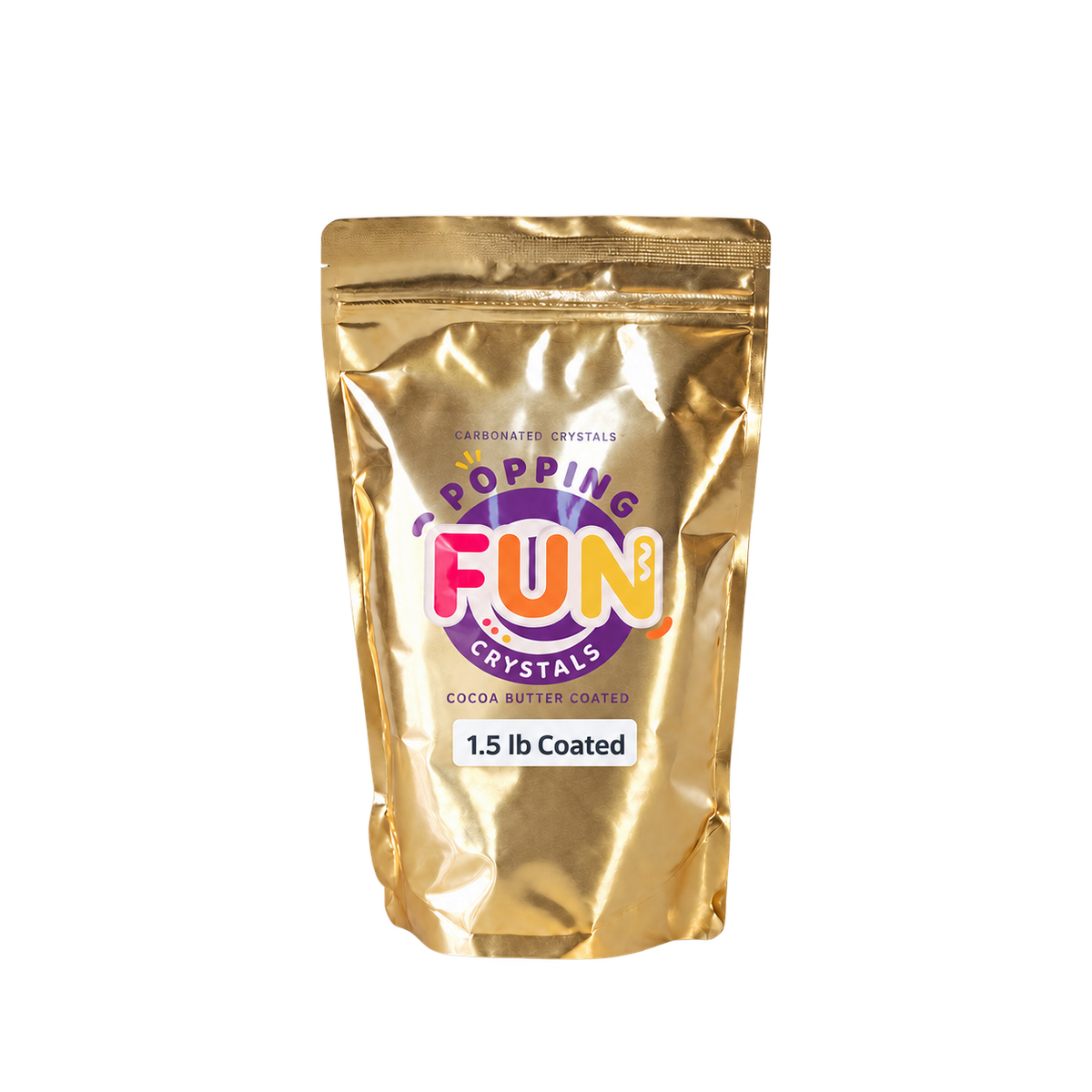PopFun Plain Non-GMO, Cocoa Butter Coated, Pop Crystals 1.5 LB