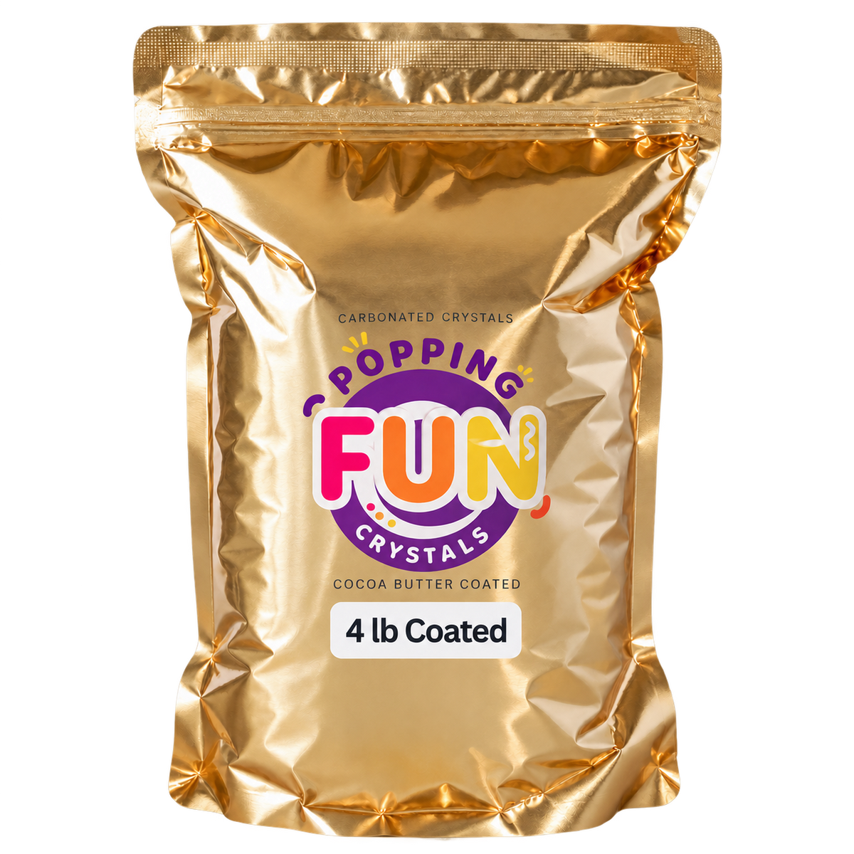 PopFun Plain Non-GMO, Cocoa Butter Coated, Pop Crystals 4 lb