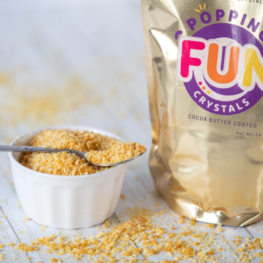 PopFun Plain Non-GMO, Cocoa Butter Coated, Pop Crystals 1.5 LB